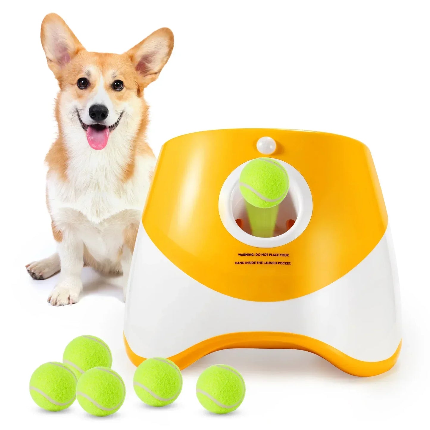 Automatischer Ballwerfer für Hund mit 3 Distanzeinstellungen und USB-Ladekabel