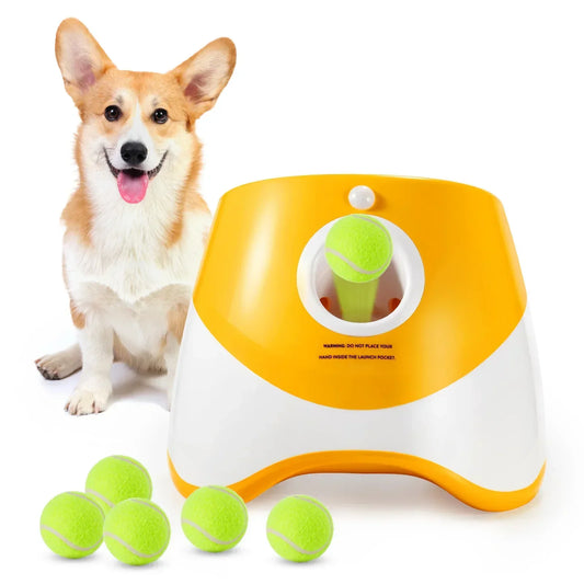 Automatischer Ballwerfer für Hund mit 3 Distanzeinstellungen und USB-Ladekabel