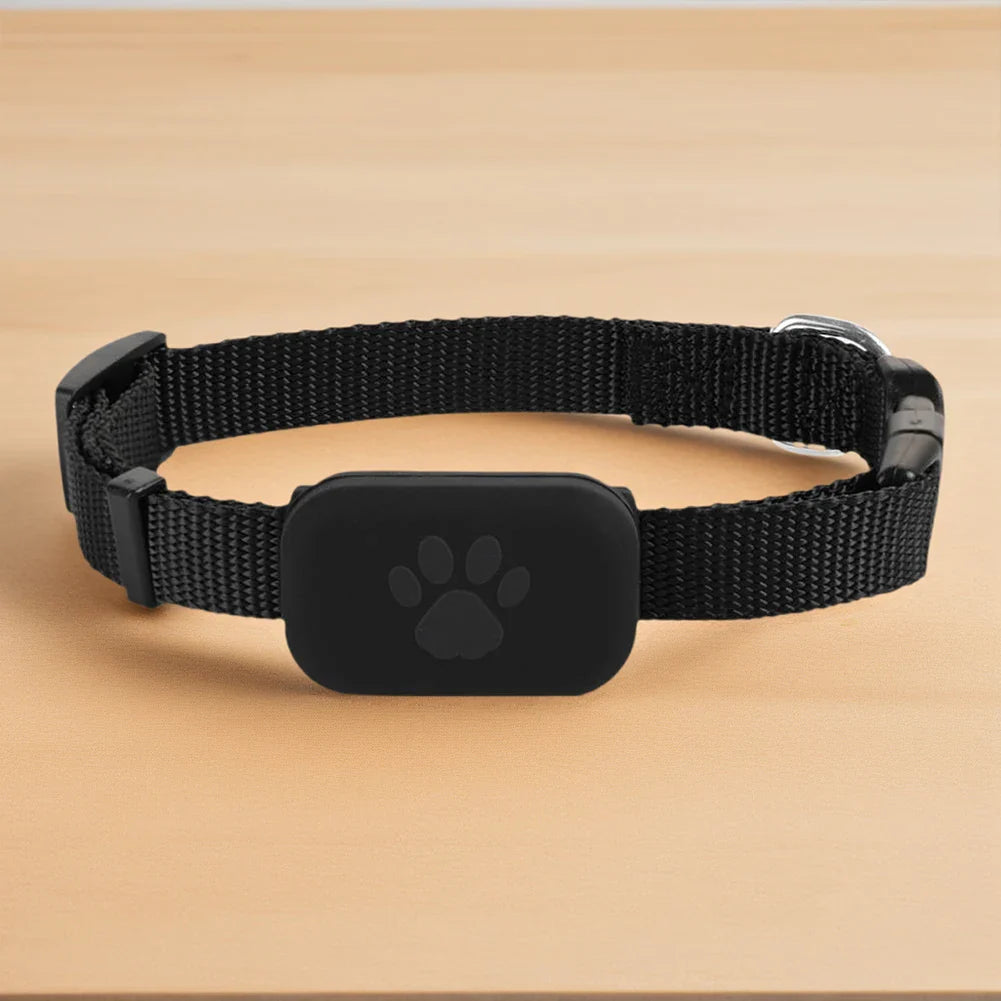 Kompakter Haustier-Tracker & Locator mit verstellbarem Nylonhalsband für Hunde und Katzen in Schwarz, Blau und Pink