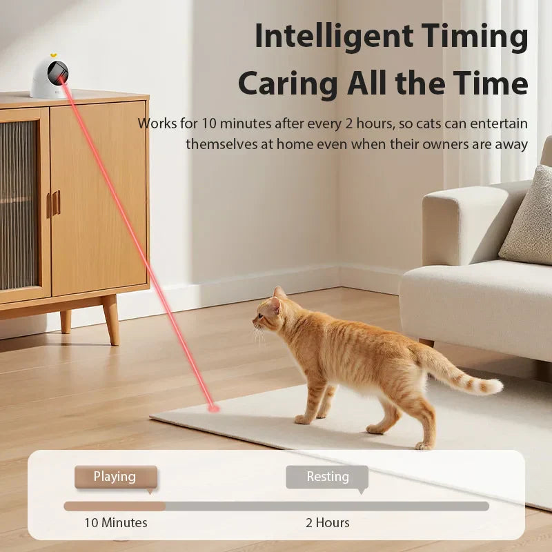 ROJECO Smart-Laser automatisches Katzen-Laser-Spielzeug in Pastellfarben mit sicherem Klasse II Laser