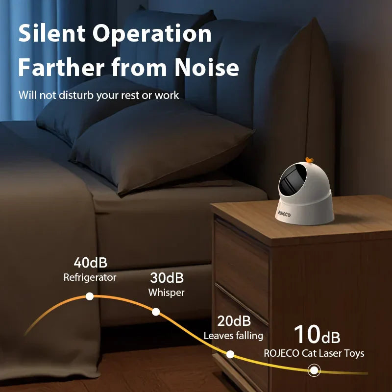 ROJECO Smart-Laser automatisches Katzen-Laser-Spielzeug in stilvollem Design