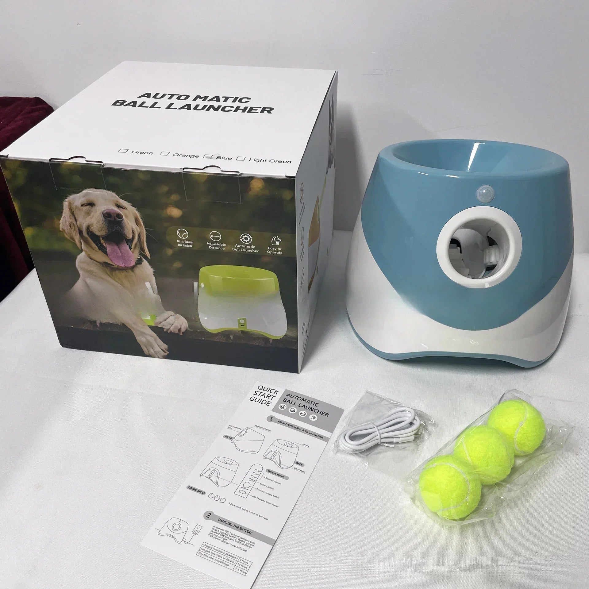 Automatischer Ballwerfer für Hund mit 3 Distanzeinstellungen und Bewegungssensor