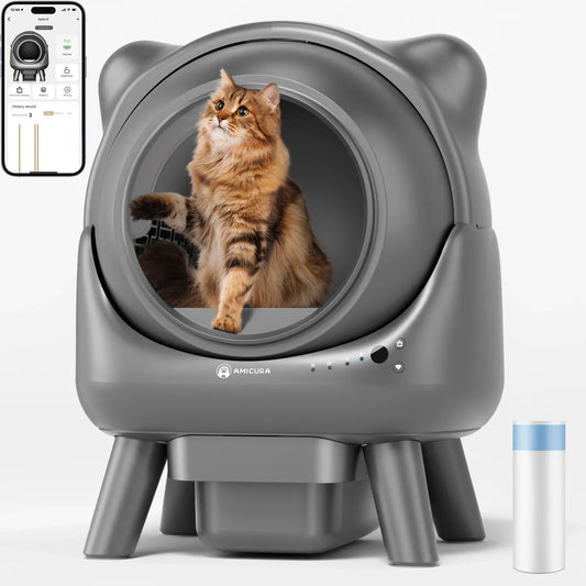 Amicura Cura X1 automatische Katzentoilette für hygienische Katzenpflege Revolution ohne Schaufeln