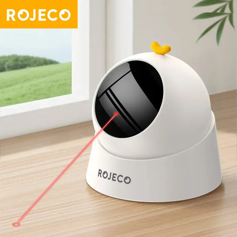 ROJECO Smart-Laser automatisches Katzen-Spielzeug in Pastellfarben mit USB-Ladekabel